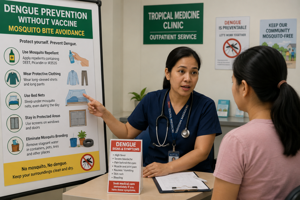 Dengue Prevention Without Vaccine Mosquito Bite Avoidance in Tropical Medicine Clinic at an Outpatient Clinic