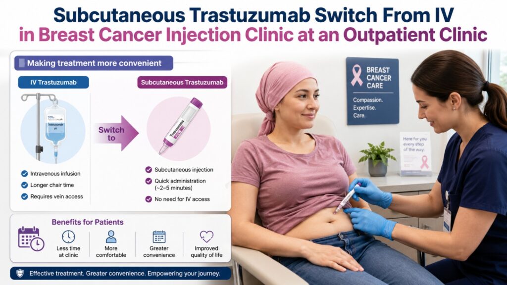 Subcutaneous Trastuzumab Switch From IV in Breast Cancer Injection Clinic at an Outpatient Clinic