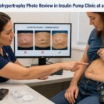 Pump Cannula Lipohypertrophy Photo Review in Insulin Pump Clinic at an Outpatient Clinic