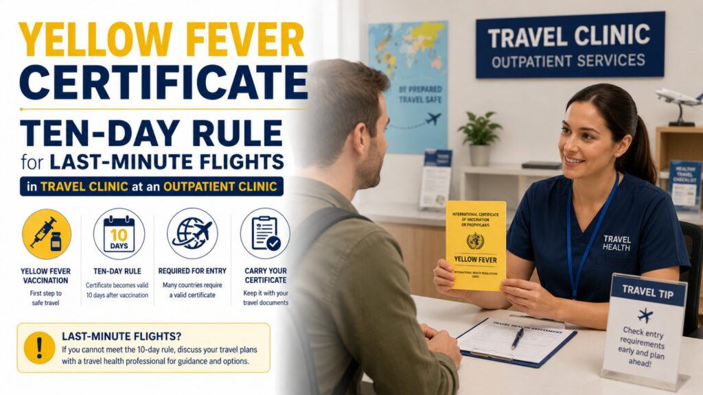 Yellow Fever Certificate Ten-Day Rule for Last-Minute Flights in Travel Clinic at an Outpatient Clinic
