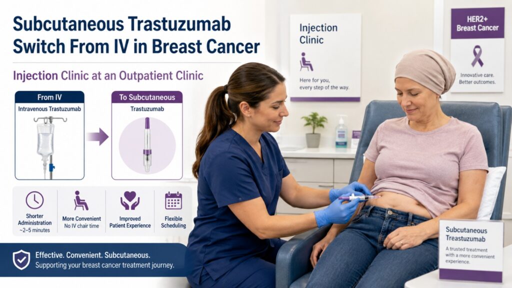 Subcutaneous Trastuzumab Switch From IV in Breast Cancer Injection Clinic at an Outpatient Clinic